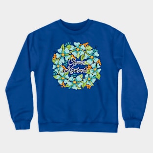 Choose Kindness Floral Wreath Art 2 Crewneck Sweatshirt